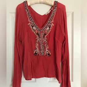 Embellished boho top